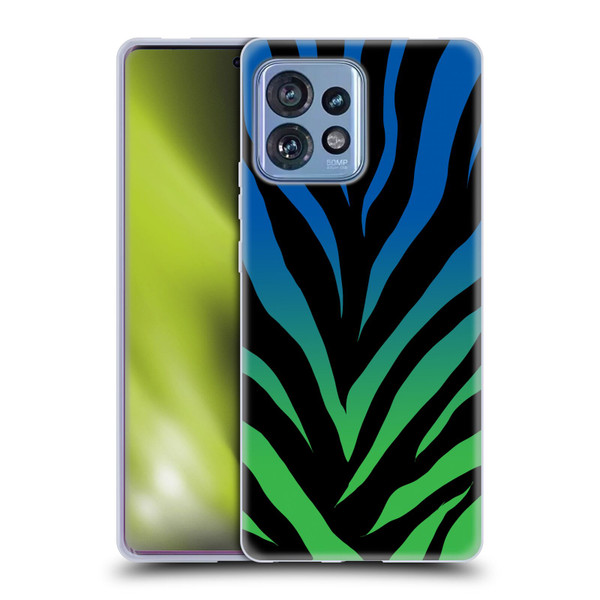Grace Illustration Animal Prints Ombré Zebra Soft Gel Case for Motorola Moto Edge 40 Pro