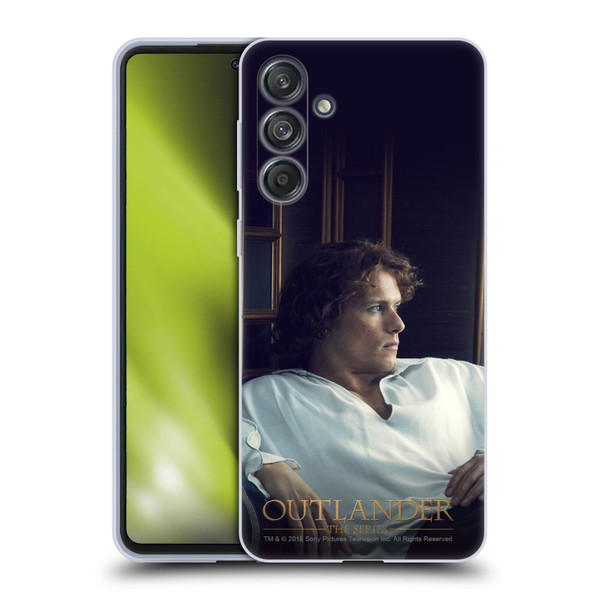 Outlander Characters Jamie White Shirt Soft Gel Case for Samsung Galaxy M55 5G