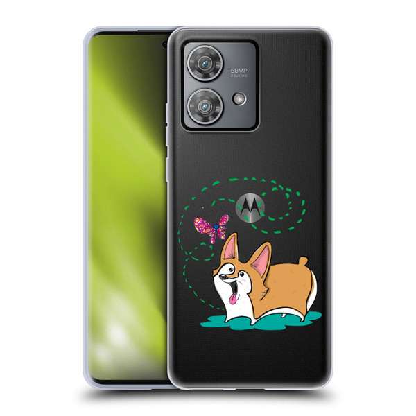 Grace Illustration Dogs Corgi Soft Gel Case for Motorola Edge 40 Neo 5G