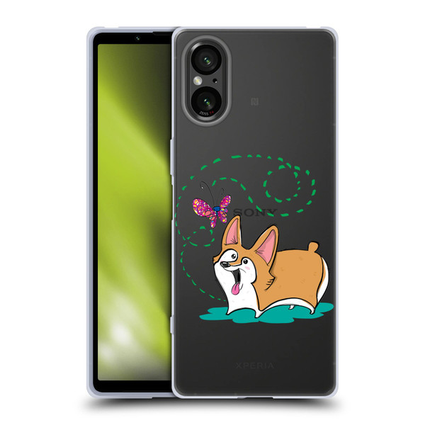 Grace Illustration Dogs Corgi Soft Gel Case for Sony Xperia 5 V 5G