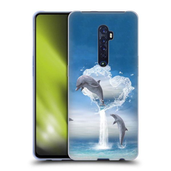 Simone Gatterwe Dolphins Lovers Soft Gel Case for OPPO Reno 2