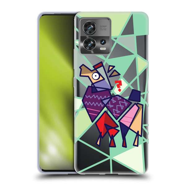 Grace Illustration Llama Cubist Soft Gel Case for Motorola Moto Edge 30 Fusion
