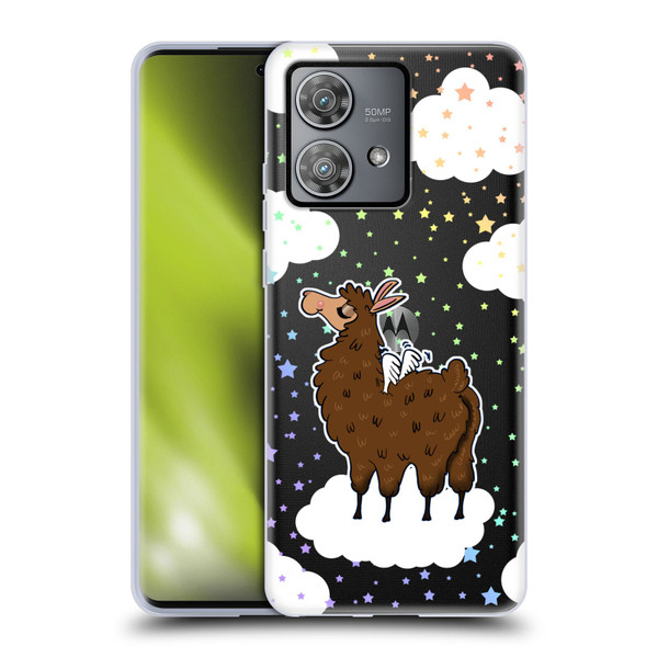 Grace Illustration Llama Pegasus Soft Gel Case for Motorola Edge 40 Neo 5G