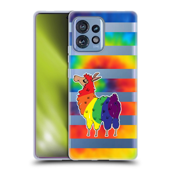Grace Illustration Llama Pride Soft Gel Case for Motorola Moto Edge 40 Pro