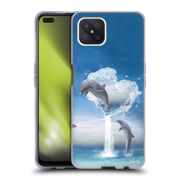 Simone Gatterwe Dolphins Lovers Soft Gel Case for OPPO Reno4 Z 5G