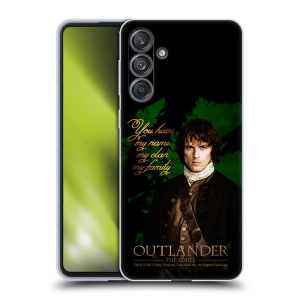 Outlander Portraits Jamie Soft Gel Case for Samsung Galaxy M55 5G