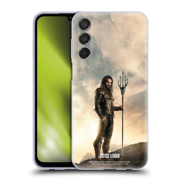 Justice League Movie Character Posters Aquaman Soft Gel Case for Samsung Galaxy M15/F15 5G