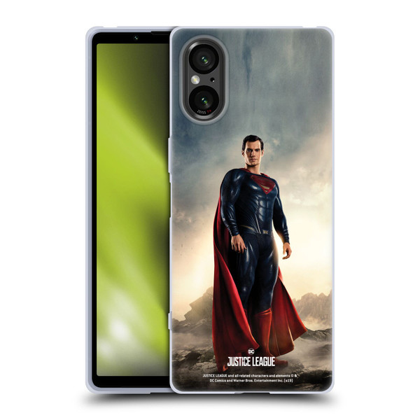 Justice League Movie Character Posters Superman Soft Gel Case for Sony Xperia 5 V 5G