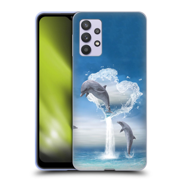 Simone Gatterwe Dolphins Lovers Soft Gel Case for Samsung Galaxy A32 5G / M32 5G (2021)