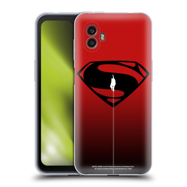 Justice League Movie Superman Logo Art Red And Black Flight Soft Gel Case for Samsung Galaxy Xcover6 Pro/Pro2