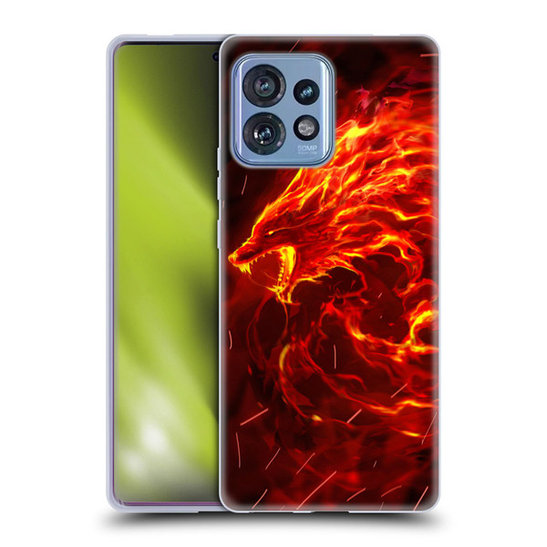 Christos Karapanos Mythical Art Wolf Spirit Soft Gel Case for Motorola Moto Edge 40 Pro