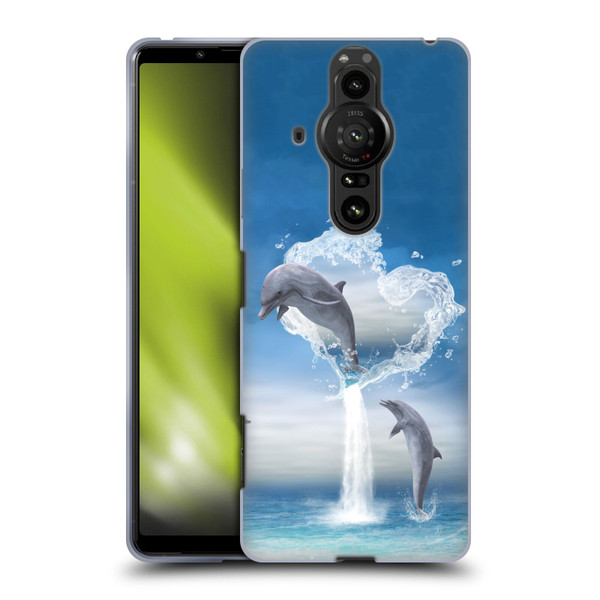 Simone Gatterwe Dolphins Lovers Soft Gel Case for Sony Xperia Pro-I