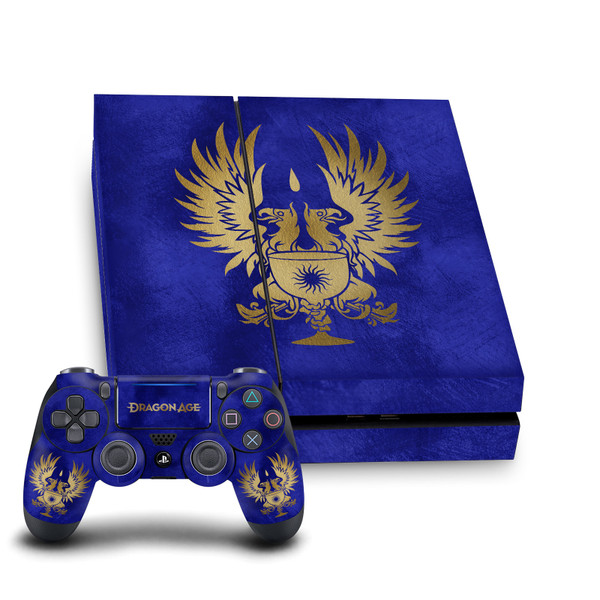 EA Bioware Dragon Age Heraldry Grey Wardens Gold Vinyl Sticker Skin Decal Cover for Sony PS4 Console & Controller