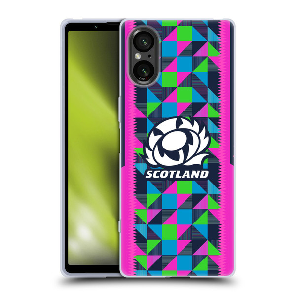 Scotland Rugby 2023/24 Crest Kit Neon Training Soft Gel Case for Sony Xperia 5 V 5G