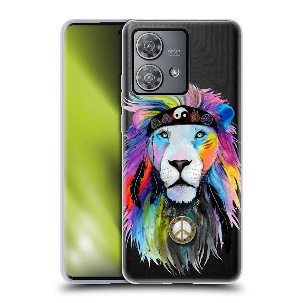 Pixie Cold Cats Hippy Lion Soft Gel Case for Motorola Edge 40 Neo 5G