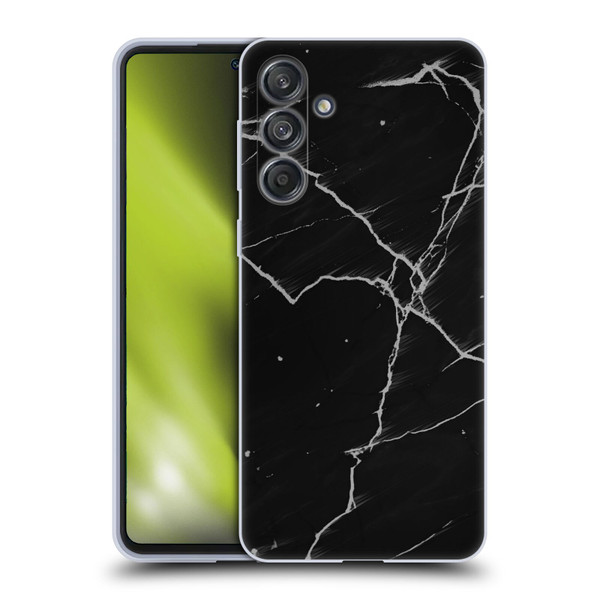 Alyn Spiller Marble Black Soft Gel Case for Samsung Galaxy M55 5G