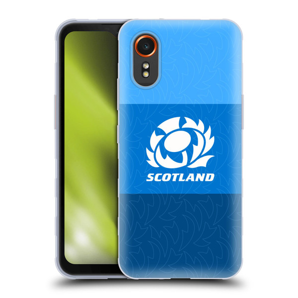 Scotland Rugby Graphics Stripes Pattern Soft Gel Case for Samsung Galaxy Xcover7 5G