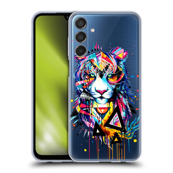 Pixie Cold Cats Shattered Tiger Soft Gel Case for Samsung Galaxy M15/F15 5G