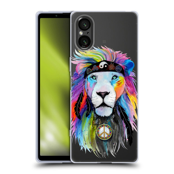 Pixie Cold Cats Hippy Lion Soft Gel Case for Sony Xperia 5 V 5G