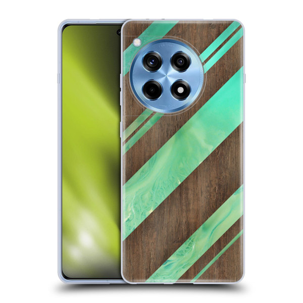 Alyn Spiller Wood & Resin Diagonal Stripes Soft Gel Case for OPPO OnePlus Ace 3 5G