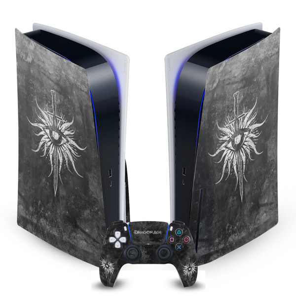 EA Bioware Dragon Age Heraldry Inquisition Distressed Vinyl Sticker Skin Decal Cover for Sony PS5 Disc Edition Bundle