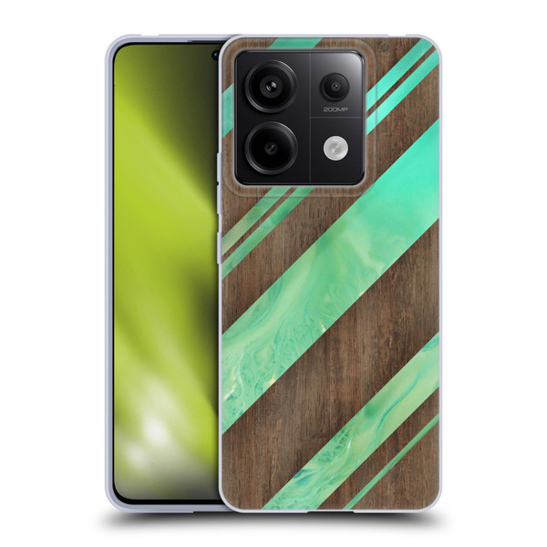 Alyn Spiller Wood & Resin Diagonal Stripes Soft Gel Case for Xiaomi Redmi Note 13 Pro 5G