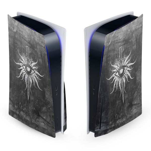 EA Bioware Dragon Age Heraldry Inquisition Distressed Vinyl Sticker Skin Decal Cover for Sony PS5 Disc Edition Console