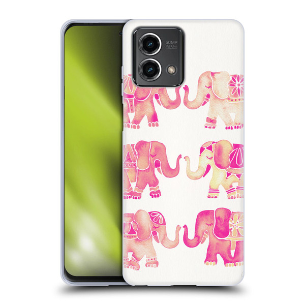 Cat Coquillette Animals 2 Pink Elephants Soft Gel Case for Motorola Moto G Stylus 5G 2023