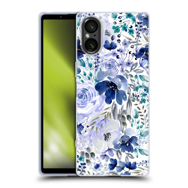 Anis Illustration Bloomers Indigo Soft Gel Case for Sony Xperia 5 V 5G