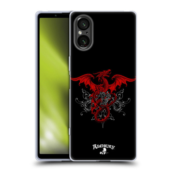 Alchemy Gothic Dragon Draco Rosa Soft Gel Case for Sony Xperia 5 V 5G