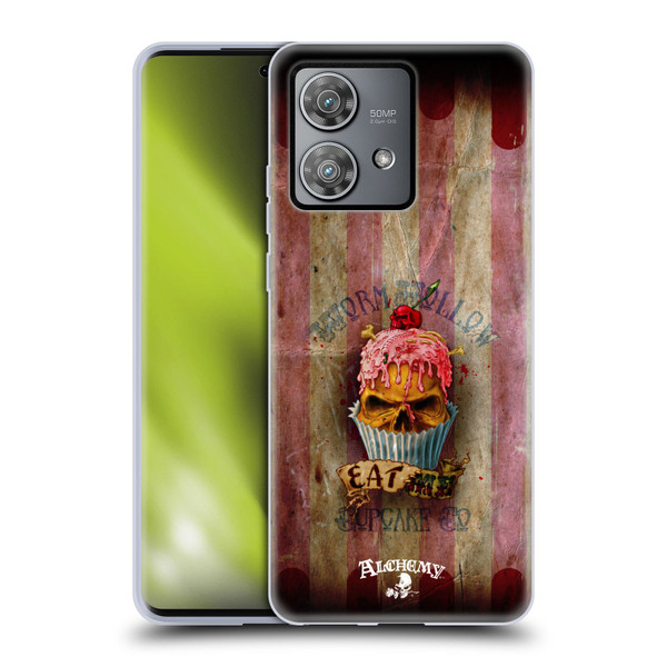 Alchemy Gothic Skull Eat Me Cupcake Soft Gel Case for Motorola Edge 40 Neo 5G