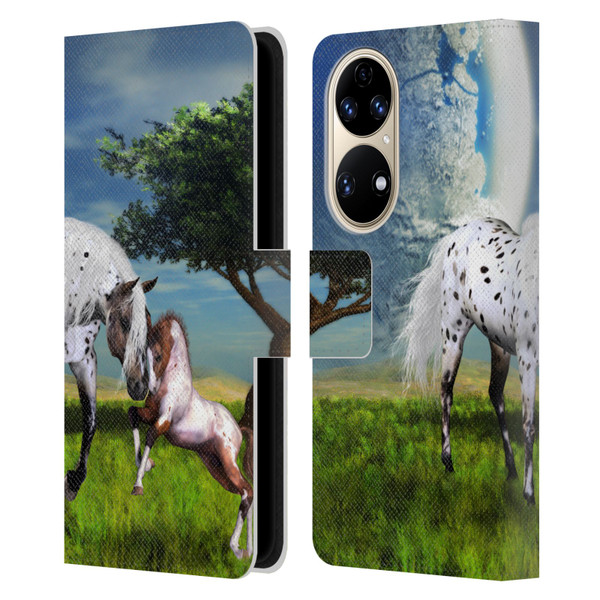 Simone Gatterwe Horses Love Forever Leather Book Wallet Case Cover For Huawei P50
