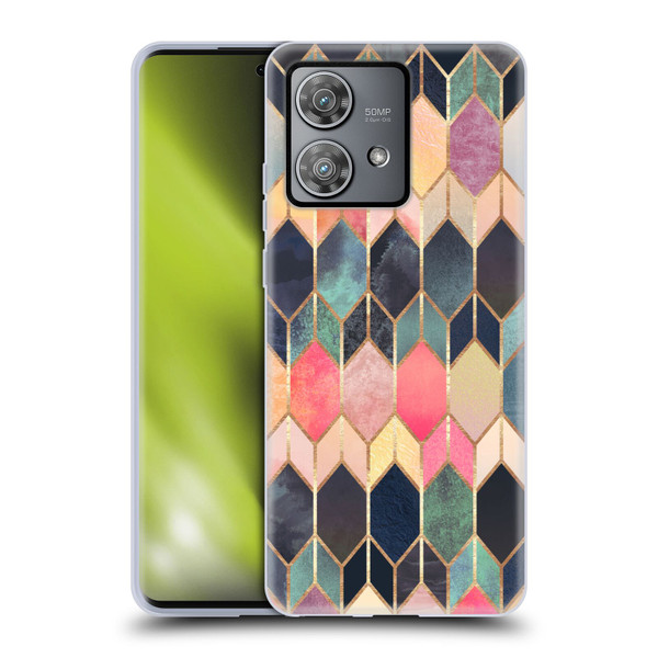 Elisabeth Fredriksson Geometric Design And Pattern Colourful Stained Glass Soft Gel Case for Motorola Edge 40 Neo 5G