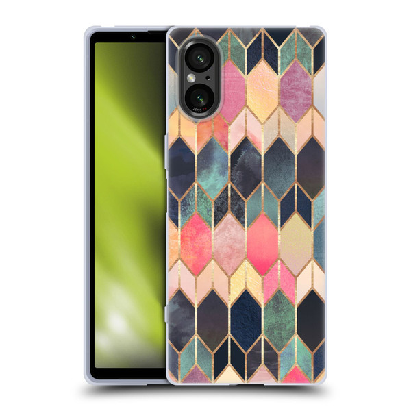 Elisabeth Fredriksson Geometric Design And Pattern Colourful Stained Glass Soft Gel Case for Sony Xperia 5 V 5G