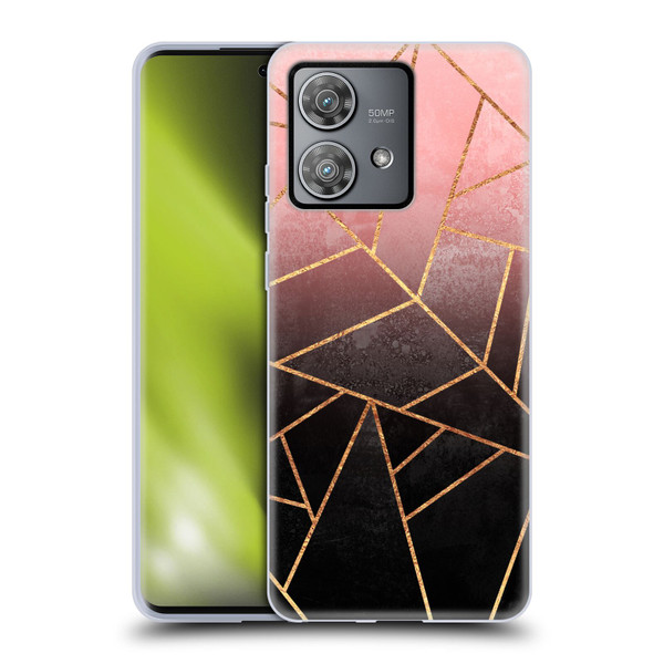 Elisabeth Fredriksson Sparkles Pink And Black Soft Gel Case for Motorola Edge 40 Neo 5G