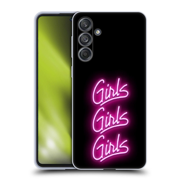 Motley Crue Logos Girls Neon Soft Gel Case for Samsung Galaxy M55 5G