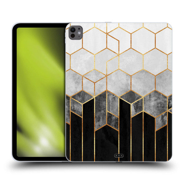 Elisabeth Fredriksson Sparkles Charcoal Hexagons Soft Gel Case for Apple iPad Pro 13 M4 2024