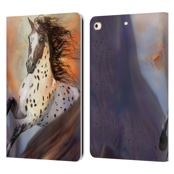 Simone Gatterwe Horses Wild 2 Leather Book Wallet Case Cover For Apple iPad 9.7 2017 / iPad 9.7 2018