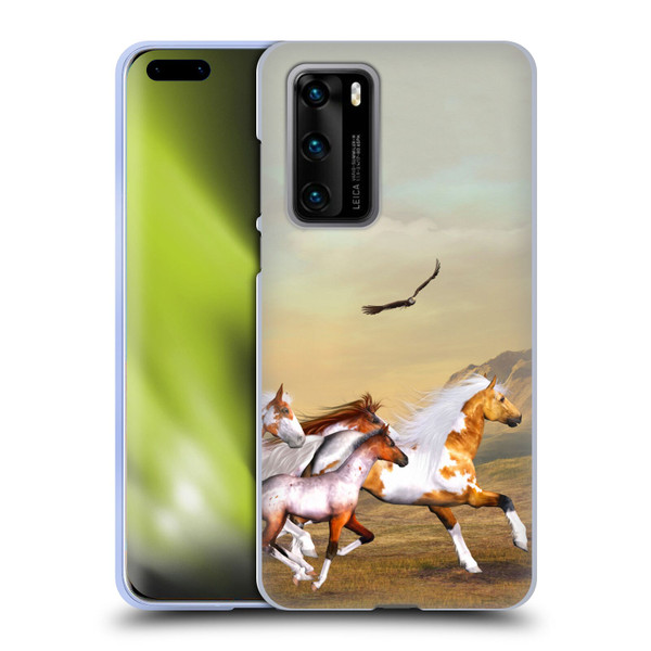 Simone Gatterwe Horses Wild Herd Soft Gel Case for Huawei P40 5G
