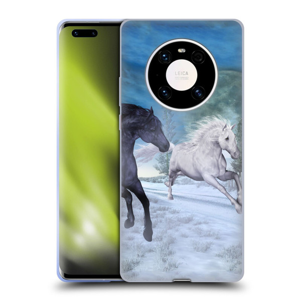 Simone Gatterwe Horses Freedom In The Snow Soft Gel Case for Huawei Mate 40 Pro 5G