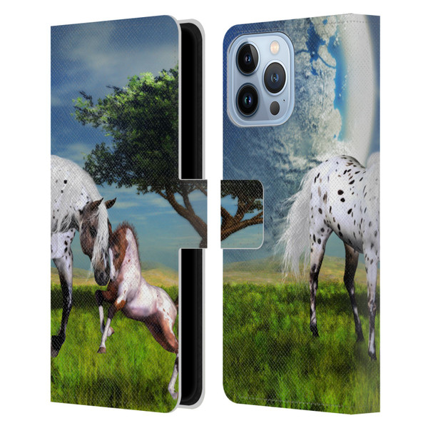 Simone Gatterwe Horses Love Forever Leather Book Wallet Case Cover For Apple iPhone 13 Pro Max
