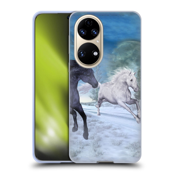 Simone Gatterwe Horses Freedom In The Snow Soft Gel Case for Huawei P50