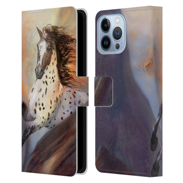 Simone Gatterwe Horses Wild 2 Leather Book Wallet Case Cover For Apple iPhone 13 Pro Max
