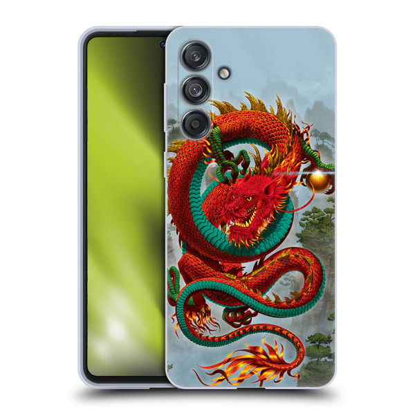 Vincent Hie Graphics Good Fortune Dragon Soft Gel Case for Samsung Galaxy M55 5G