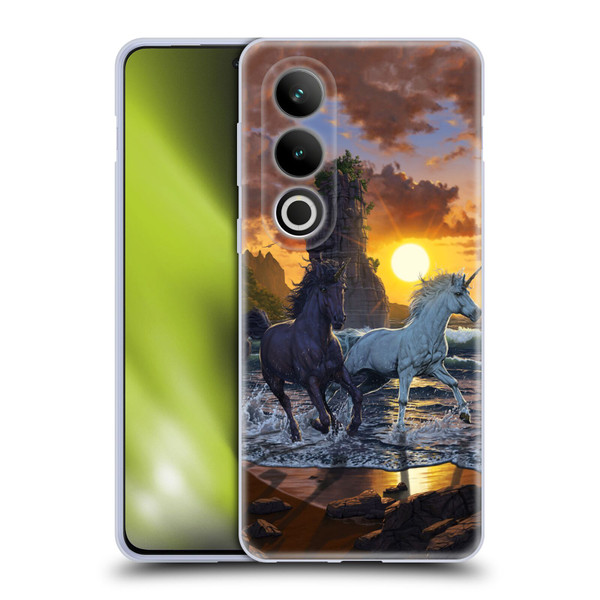 Vincent Hie Key Art Unicorns On The Beach Soft Gel Case for OPPO OnePlus Ace 3V 5G