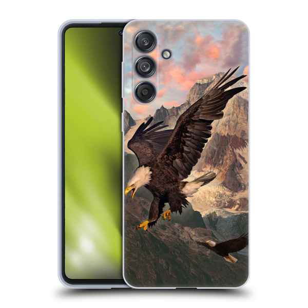 Vincent Hie Key Art Eagle Strike Soft Gel Case for Samsung Galaxy M55 5G
