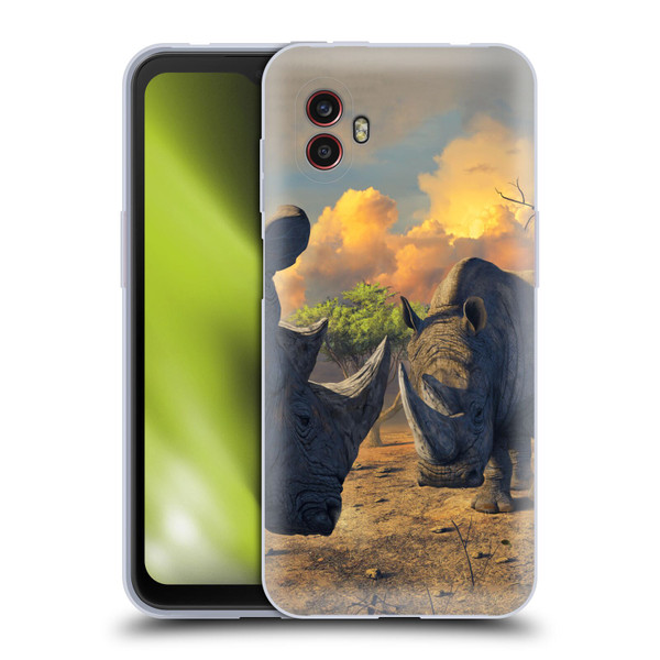 Vincent Hie Key Art Rhino Stand Off Soft Gel Case for Samsung Galaxy Xcover6 Pro/Pro2