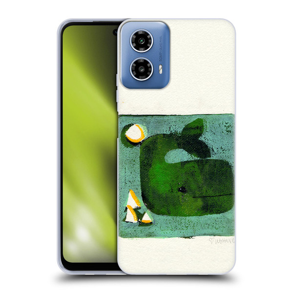 Wyanne Animals 2 Green Whale Monoprint Soft Gel Case for Motorola Moto G34 5G