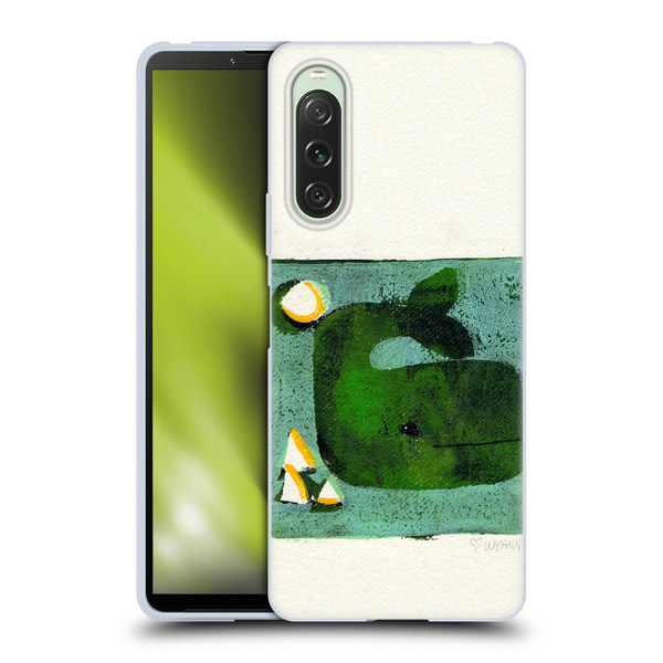 Wyanne Animals 2 Green Whale Monoprint Soft Gel Case for Sony Xperia 10 V 5G