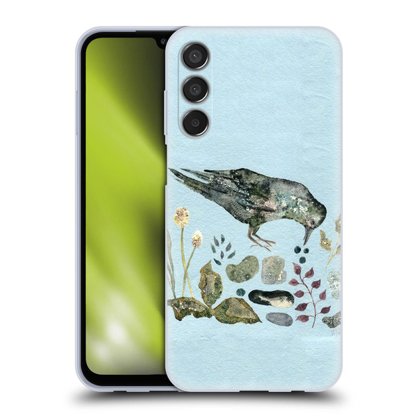 Wyanne Birds Fallen Blueberries Soft Gel Case for Samsung Galaxy M15/F15 5G